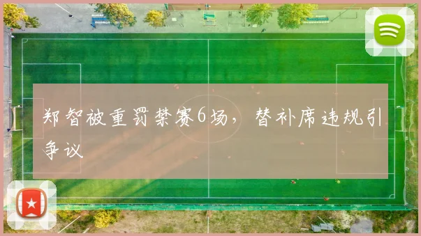 郑智被重罚禁赛6场，替补席违规引争议